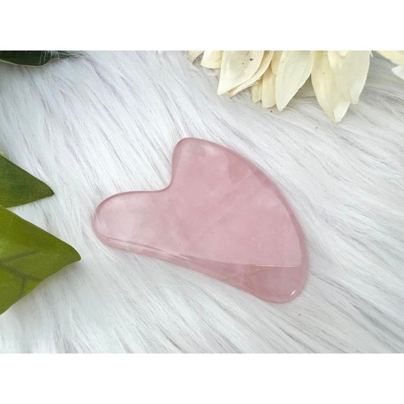 Rose Quartz Gua Sha - Rose Quartz Face Massager -High Quality Rose Quartz - Picture 5 of 10
